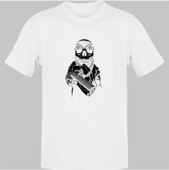 Bandanalı İskelet Beyaz T-Shirt