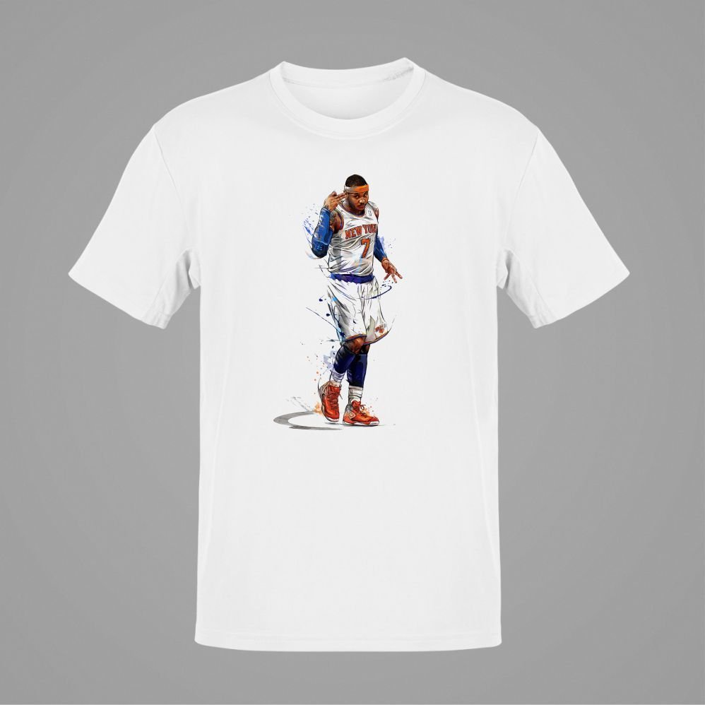 NBA Carlmelo Anthony Beyaz T-Shirt