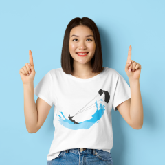 Kite Surf Beyaz T-Shirt