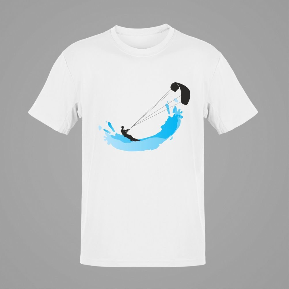 Kite Surf Beyaz T-Shirt