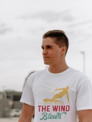 Kite Surf Going Where the Wind Blows Beyaz T-Shirt