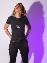Tavus Kuşlarını Koruyalım Siyah T-Shirt
