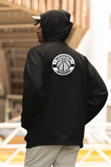 NBA Washington Wizards Oversize Hoodie S - Arkaya  Baskı - Siyah