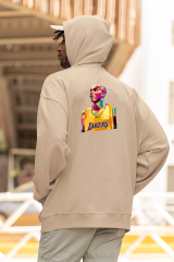 NBA Kobe Bryant WPAP Oversize Hoodie XL - Arkaya  Baskı - Taş Rengi