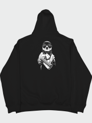 Bandanalı İskelet Oversize Hoodie